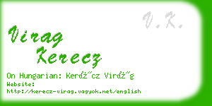 virag kerecz business card